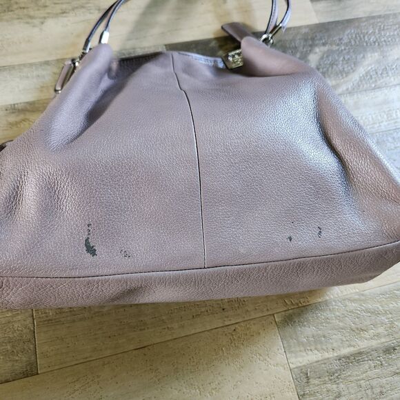 Coach Madison Phoebe Grey Pebbled Soft Leather Purse 26224 Shoulder Bag *flaw - Picture 7 of 16